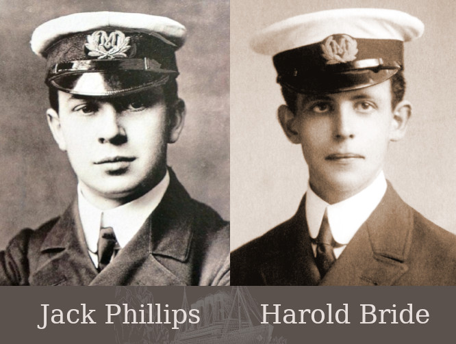 Archivo JPG con retratos de los operadores de radio del Titanic